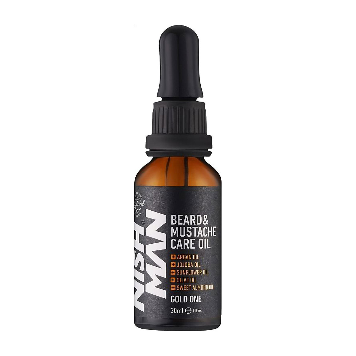 Уцінка! Чоловіча олія для бороди та вусів Nishman Beard &amp; Moustache Care Oil Gold One, 30 мл